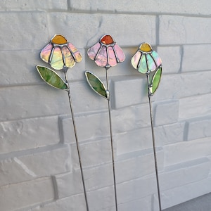 Daisy Stainedglass Bouquet, Glass Daisy Flower Arrangement, unique home decor, best gift for her, mother days gift, everylasting flowery