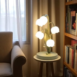 Lily of the Valley Lamp: Cottagecore Floral Night Light, USB Powered